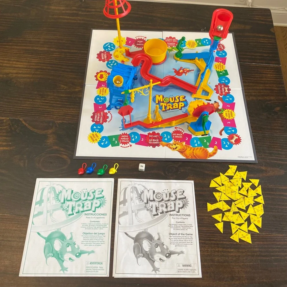 Milton Bradley Mouse Trap Board Game COMPLETE 1999 Vintage Hasbro 90s